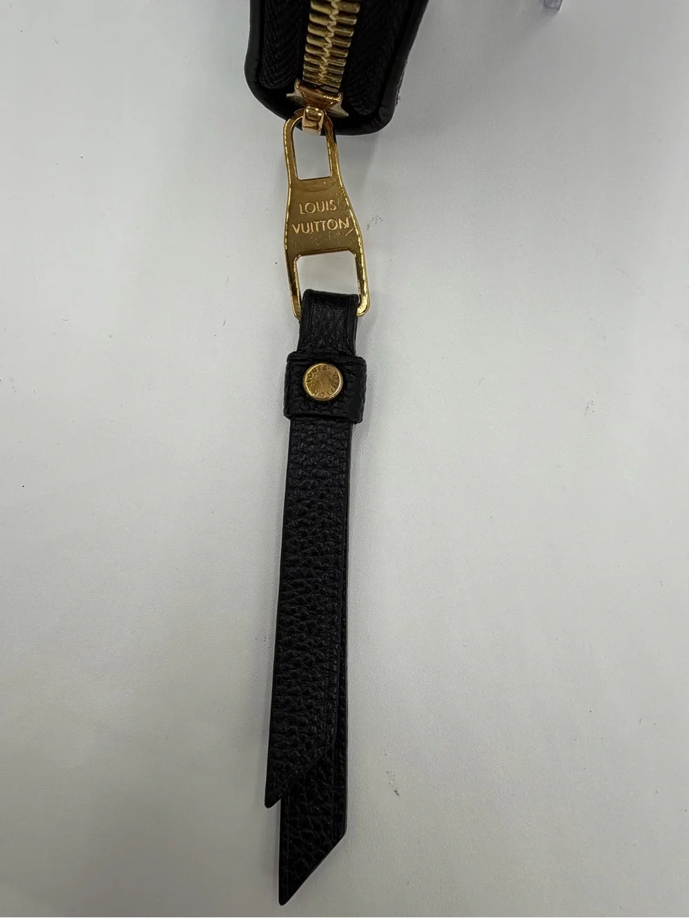 Louis Vuitton Black & Cream Monogram Zip-Around Wallet